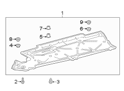 Image of Cover. Shield. (Right, Front). Radiator Support Splash. image for your 2013 Toyota Avalon  LIMITED SEDAN 