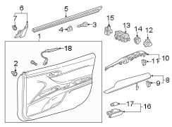 Image of Door Interior Trim Panel (Front) image for your 2018 Toyota Prius   