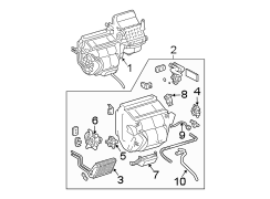 Diagram AIR CONDITIONER & HEATER. EVAPORATOR COMPONENTS. for your 2014 TOYOTA Prius C