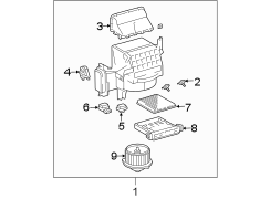 Diagram AIR CONDITIONER & HEATER. BLOWER MOTOR & FAN. for your 2020 TOYOTA YARIS