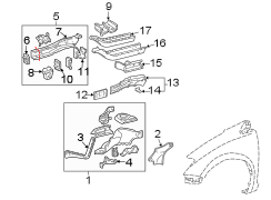 FENDER. STRUCTURAL COMPONENTS & RAILS. Diagram