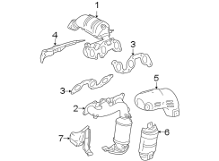 Diagram EXHAUST SYSTEM. MANIFOLD. for your 2002 TOYOTA ECHO