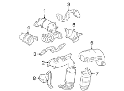 Diagram EXHAUST SYSTEM. MANIFOLD. for your 2002 TOYOTA ECHO