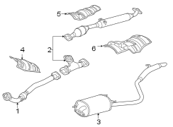 Diagram EXHAUST SYSTEM. EXHAUST COMPONENTS. for your 2002 TOYOTA CAMRY LE