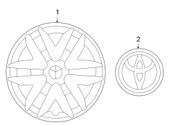 Diagram WHEELS. COVERS & TRIM. for your TOYOTA