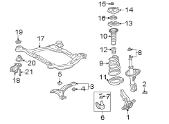 Diagram FRONT SUSPENSION. SUSPENSION COMPONENTS. for your 2002 TOYOTA CAMRY LE 2400CC 16-VALVE DOHC EFI, MANUAL , 5-SPEED