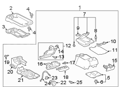 Diagram CENTER CONSOLE. for your 2012 TOYOTA HIGHLANDER