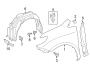 Diagram Exterior trim. Fender & components. for your 2012 TOYOTA HIGHLANDER