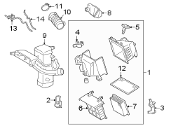 Diagram ENGINE / TRANSAXLE. AIR INTAKE. for your 2014 TOYOTA SEQUOIA