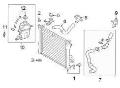 Diagram Radiator & components. for your 2019 TOYOTA COROLLA