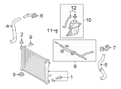 Diagram Radiator & components. for your 2019 TOYOTA COROLLA