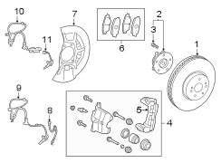 Image of Disc Brake Caliper image for your 2023 Toyota Camry  TRD Sedan 