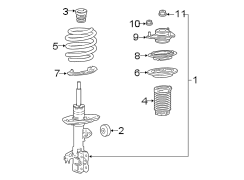 Image of Suspension Strut image for your 2018 Toyota Highlander   