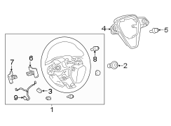 Diagram STEERING WHEEL & TRIM. for your 2020 TOYOTA LAND CRUISER