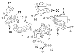 Diagram REAR SUSPENSION. SUSPENSION COMPONENTS. for your 2021 TOYOTA AVALON