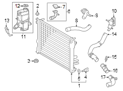 Diagram Radiator & components. for your 2021 TOYOTA COROLLA XSE Sedan