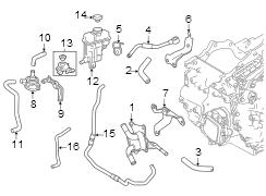 Diagram Inverter cooling components. for your 2021 TOYOTA AVALON Touring Sedan