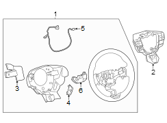 Diagram Steering wheel & trim. for your 1982 TOYOTA