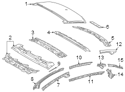 Image of Roof Panel Reinforcement (Rear) image for your Toyota Crown  