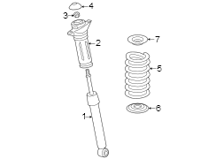 Image of Suspension Shock Absorber Mount (Rear, Upper) image for your 2005 Toyota Matrix  XR Wagon 