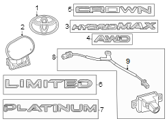 Image of Deck Lid Emblem Bracket image for your Toyota Crown  