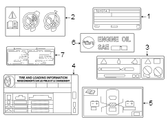 Image of Tire Information Label image for your 1992 Toyota Corolla   