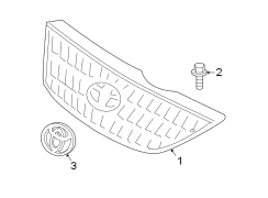 Diagram GRILLE & COMPONENTS. for your 1998 TOYOTA AVALON XL 3000CC 24-VALVE DOHC EFI, AUTOMATIC  4-SPEED