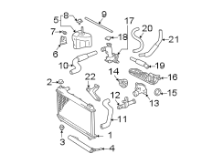 Diagram RADIATOR & COMPONENTS. for your TOYOTA TERCEL