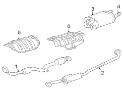 Diagram EXHAUST SYSTEM. EXHAUST COMPONENTS. for your 2004 TOYOTA CAMRY