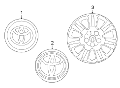 Diagram WHEELS. COVERS & TRIM. for your 1969 TOYOTA