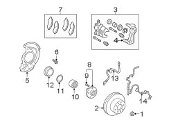 Diagram FRONT SUSPENSION. BRAKE COMPONENTS. for your 2009 TOYOTA AVALON