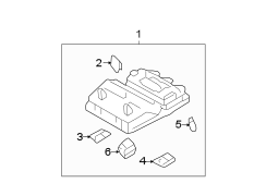 Diagram OVERHEAD CONSOLE. for your TOYOTA HIGHLANDER LIMITED