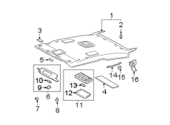 Diagram INTERIOR TRIM. for your TOYOTA HIGHLANDER LIMITED