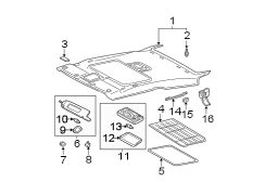 Diagram INTERIOR TRIM. for your TOYOTA HIGHLANDER LIMITED