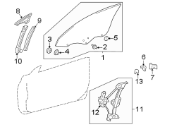 Diagram GLASS & HARDWARE. for your TOYOTA SOLARA