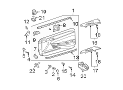 Diagram DOOR. INTERIOR TRIM. for your 2007 TOYOTA AVALON