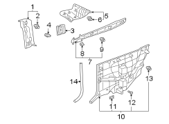 Diagram QUARTER PANEL. INTERIOR TRIM. for your 2006 TOYOTA AVALON XL