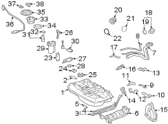 Diagram FUEL SYSTEM COMPONENTS. for your TOYOTA CAMRY