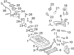 Diagram FUEL SYSTEM COMPONENTS. for your TOYOTA CAMRY