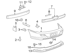 Diagram REAR BUMPER. BUMPER & COMPONENTS. for your 2014 TOYOTA PRIUS Four Hatchback