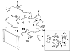 Diagram RADIATOR & COMPONENTS. for your 2022 TOYOTA PRIUS