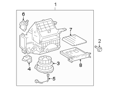 Diagram AIR CONDITIONER & HEATER. BLOWER MOTOR & FAN. for your 2004 TOYOTA ECHO