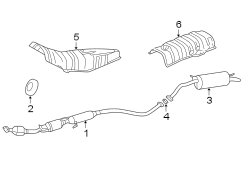 Diagram EXHAUST SYSTEM. EXHAUST COMPONENTS. for your 2005 TOYOTA MR2 SPYDER