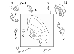 Diagram STEERING WHEEL & TRIM. for your 2021 TOYOTA PRIUS