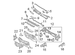 Diagram COWL. for your 2010 TOYOTA PRIUS