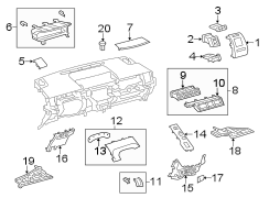 Image of Dashboard Air Vent image for your 2009 Toyota Sienna   