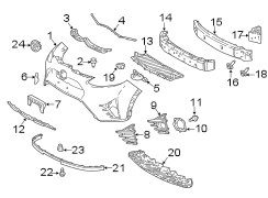 Image of Bumper Impact Bar Bracket (Front). A bracket used to attach. image for your 2019 Toyota C-HR   