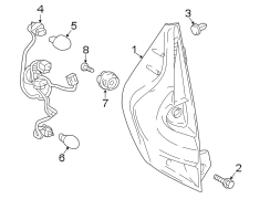 Image of Tail Light Assembly (Rear) image for your 2000 Toyota Tundra   