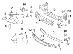 Diagram FRONT BUMPER & GRILLE. BUMPER & COMPONENTS. for your 2011 TOYOTA TUNDRA Base Standard Cab Pickup Fleetside