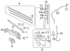 Diagram WINDSHIELD. WIPER & WASHER COMPONENTS. for your 2013 TOYOTA COROLLA